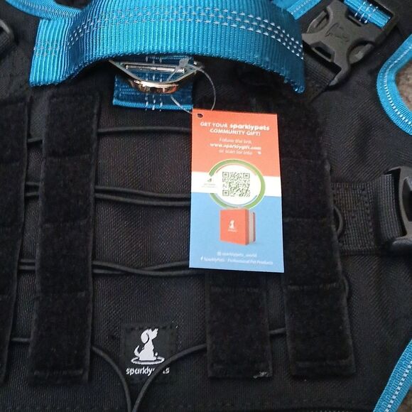 No Pull Dog Harness  Heavy Duty Dog Harness with Handle and Poop Bag Holder Sz M - Picture 4 of 9